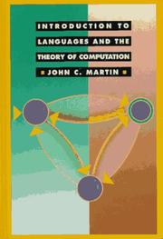 Introduction to languages and the theory of computation by Martin, John C.