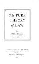 The pure theory of law by William Ebenstein