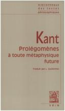Cover of: Prolegomena
