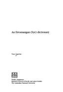 Cover of: An erromangan (Sye) dictionary by Terry Crowley