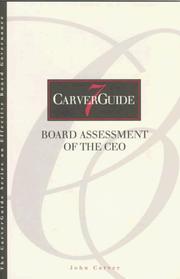 Cover of: Board assessment of the CEO