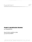 Cover of: Etudes d'archéologie délienne