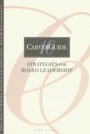 Cover of: Strategies for board leadership