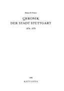Cover of: Chronik der Stadt Stuttgart, 1976-1979