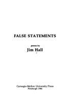 Cover of: False statements: poems