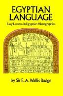 Cover of: Egyptian language by Ernest Alfred Wallis Budge