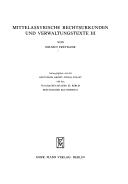 Cover of: Mittelassyrische Rechtsurkunden und Verwaltungstexte III