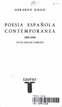 Cover of: Poesia espanola contemporanea: 1901-1934 (Temas de Espana)