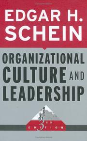 Cover of: Organizational Culture and Leadership (The Jossey-Bass Business & Management Series)