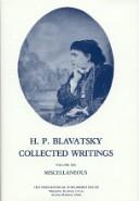 Cover of: H.P.B. Collected Writings, 14 (Miscellaneous) by Boris de Zirkoff