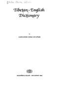 Cover of: Tibetan-English dictionary