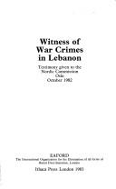 Witness of war crimes in Lebanon