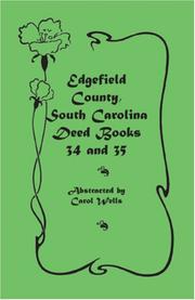 Cover of: Edgefield County, South Carolina: deed books 34 and 35