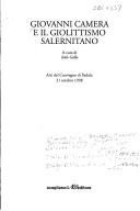 Cover of: Giovanni Camera e il giolittismo salernitano: atti del Convegno di Padula, 31 ottobre 1998