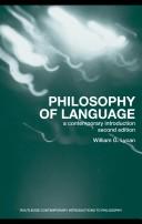 Cover of: Philosophy of language: a contemporary introduction