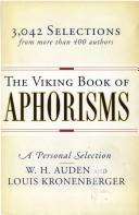 Cover of: Viking Book of Aphorisms: A Personal Selection