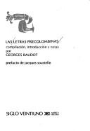 Cover of: Las letras precolombinas
