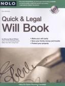 Cover of: Quick & legal will book