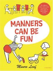 Manners can be fun by Munro Leaf