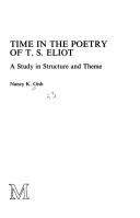 Cover of: Time in the poetry of T.S. Eliot: a study in structure and theme