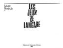 Cover of: Les jeux de langage