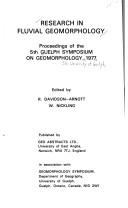 Research in fluvial geomorphology : proceedings of the 5th Guelph Symposium on Geomorphology, 1977