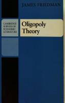 Cover of: Oligopoly theory