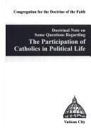 Cover of: Doctrinal note on some questions regarding the participation of Catholics in political life
