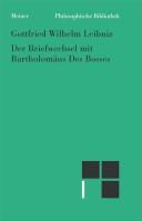 Cover of: Briefwechsel mit Bartholomäus Des Bosses