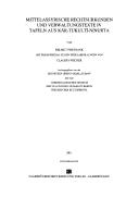 Cover of: Mittelassyrische Rechtsurkunden und Verwaltungstexte IV: Tafeln aus Kār-Tukultī-Ninurta