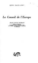 Le Conseil de l'Europe by Jean-Louis Burban, Que sais-je?
