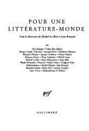 Cover of: Pour une littérature-monde