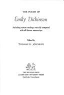 Cover of: Poems (3 volume boxed set): Including Variant Readings Critically Compared with All Known Manuscripts (Belknap Press) by Emily Dickinson