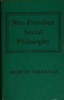 Cover of: Neo-Freudian Social Philosophy. by M. Birnbach