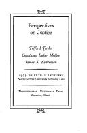 Cover of: Perspectives on justice