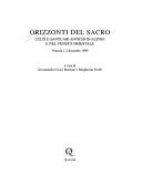 Cover of: Orizzonti del sacro: culti e santuari in Altino e nel Veneto orientale : Venezia, 1- 2 dicembre 1999