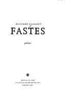 Cover of: Fastes: poèmes