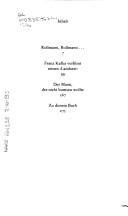 Cover of: Rossmann, Rossmann--: drei Kafka-Geschichten