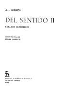 Cover of: Del sentido II: ensayos semióticos