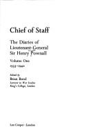 Chief of staff : the diaries of Lieutenant General Sir Henry Pownall