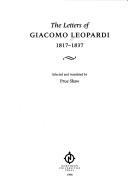 Letters of Giacomo Leopardi, 1817-1837