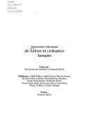 Cover of: Dictionnaire thématique de culture et civilisation basques