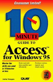 Cover of: 10 minute guide to Access for Windows 95