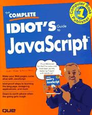 Cover of: The complete idiot's guide to JavaScript