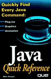 Cover of: Java quick reference by Michael M. Afergan