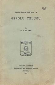 Cover of: Merolu Telugu. by Datta Bhushan Polkam