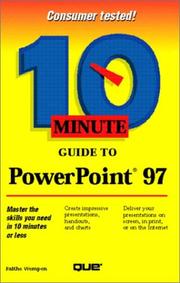 Cover of: 10 minute guide to PowerPoint® 97