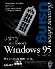 Cover of: Using Microsoft Windows 95.