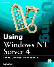 Cover of: Using Windows NT Server 4