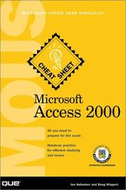 Microsoft Access 2000 MOUS cheat sheet